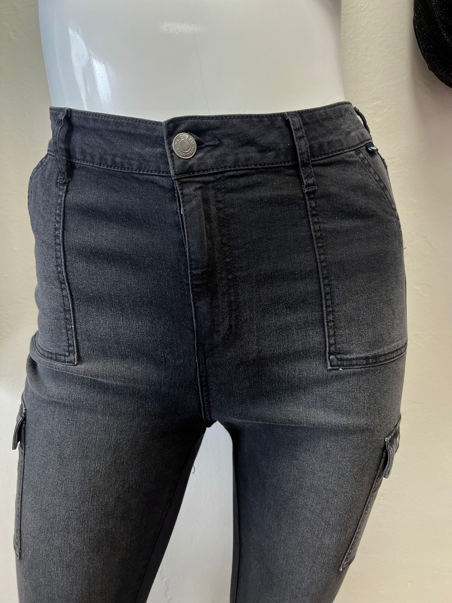 High Rise Skinny Cargo Jeans