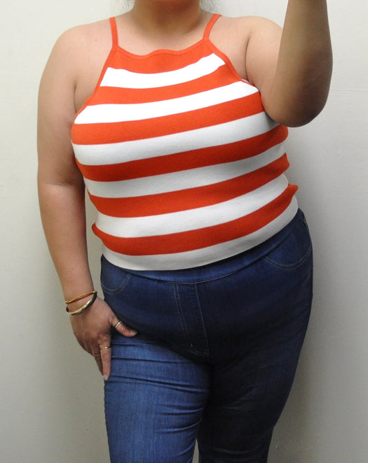 Ribbed Striped Tank Top