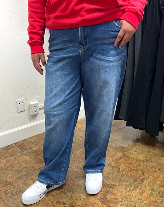 Straight Wide Leg Jeans