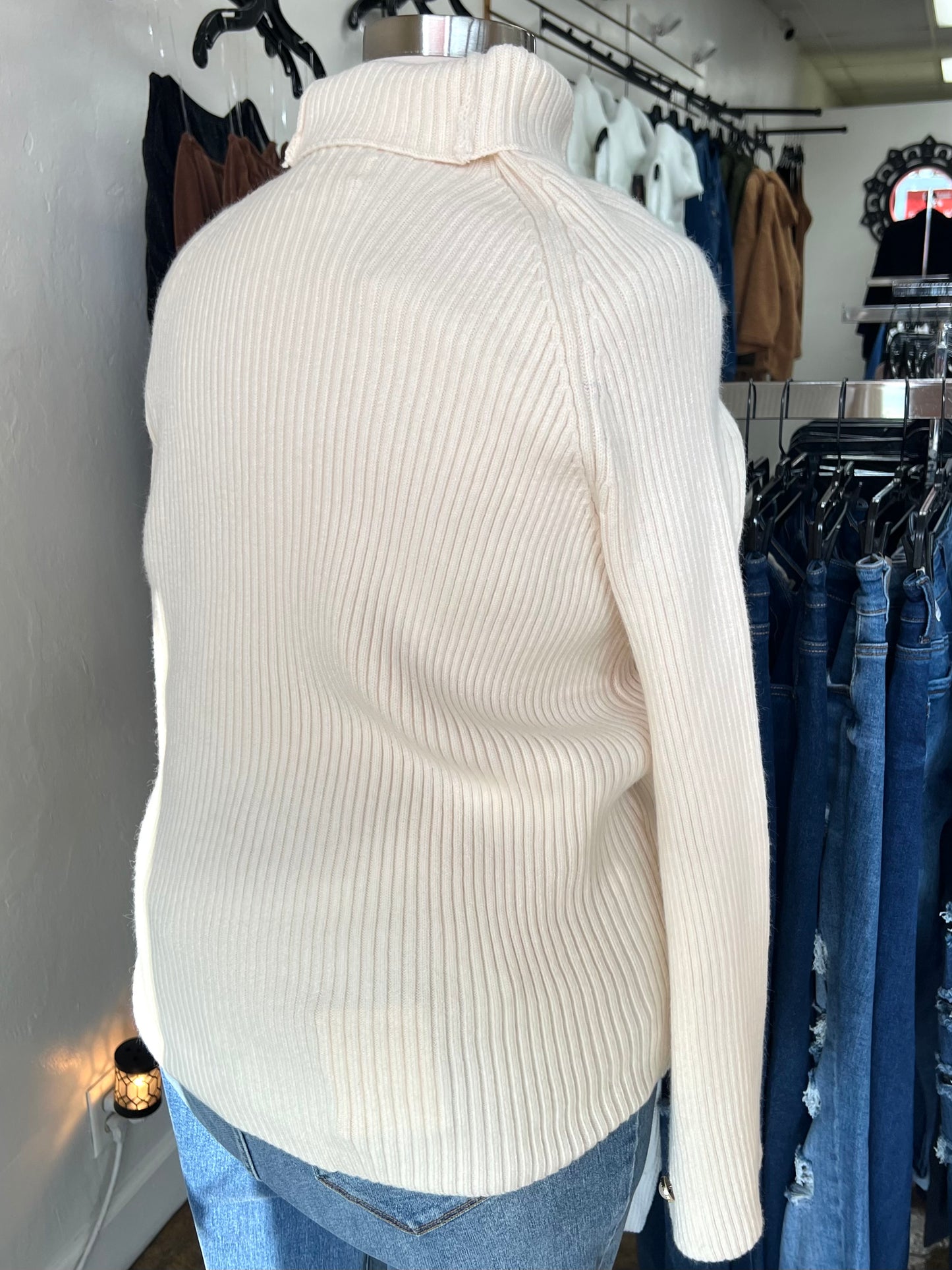 Pearl Sleeve Sweater