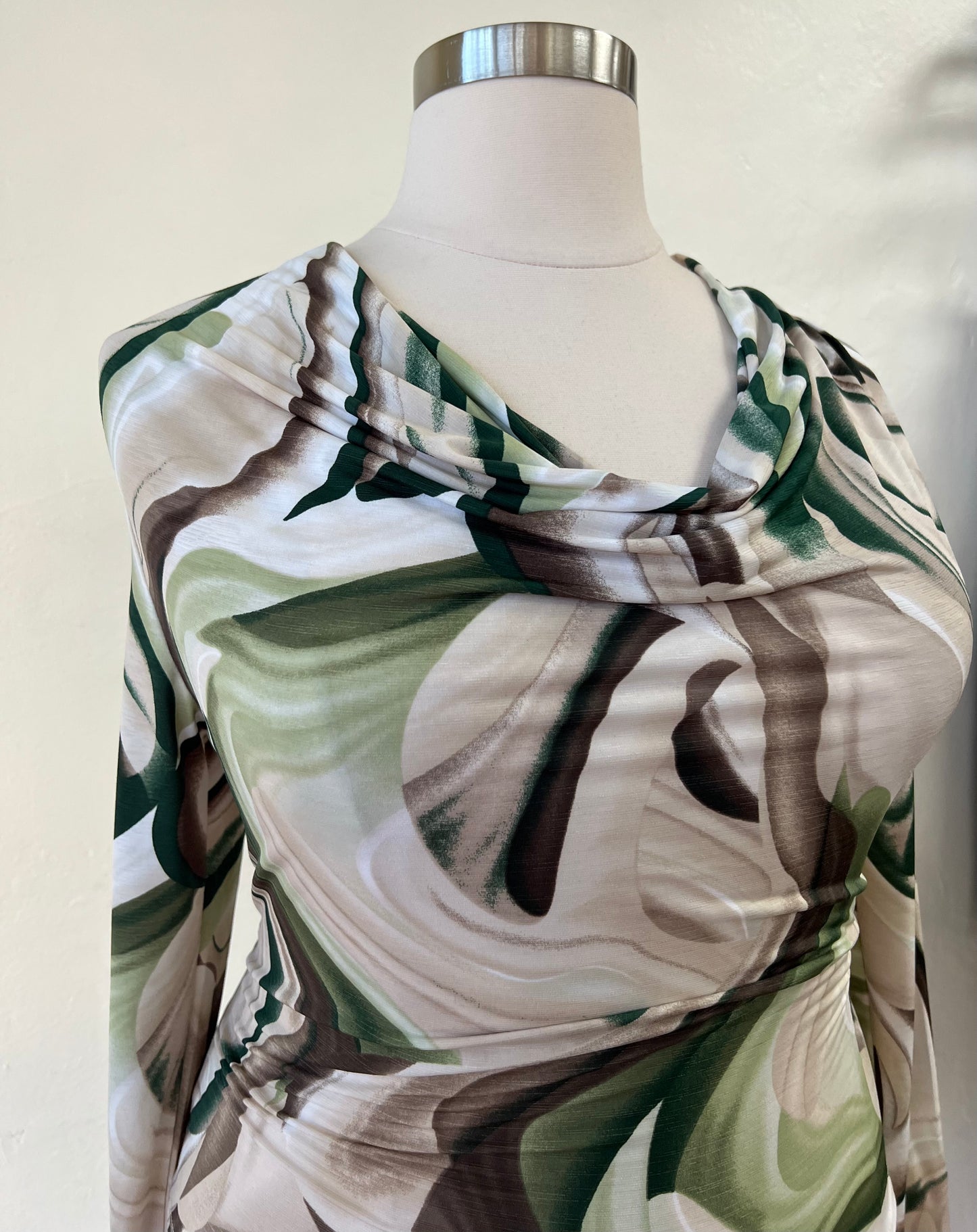 Marble Cowl Neck Top