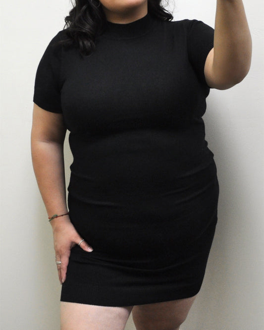 Mock Neck Bodycon Dress