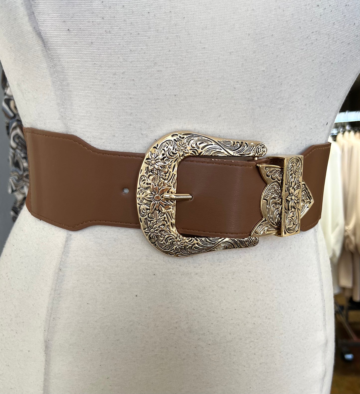 Large Elastic Western Belt