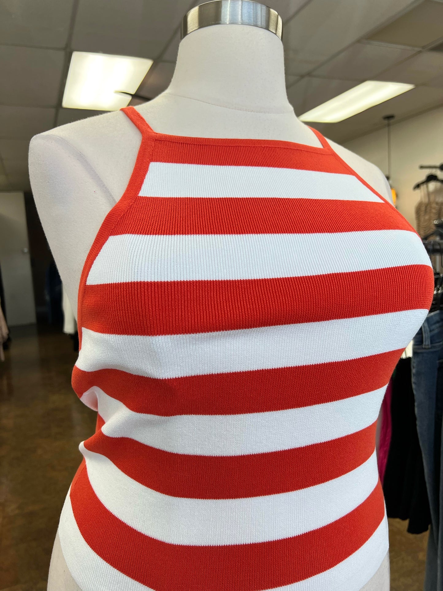 Ribbed Striped Tank Top