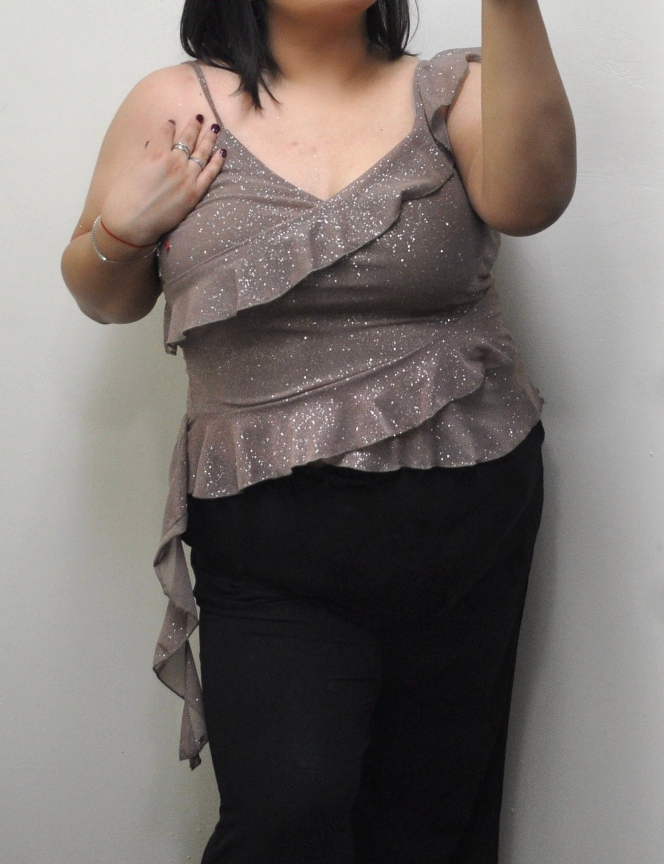 Ruffle Glitter Top