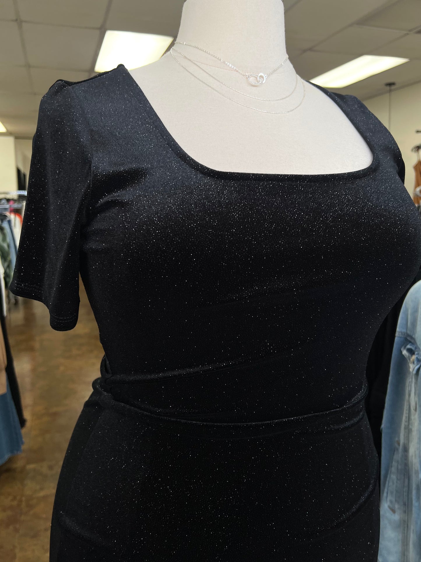 Velour Glitter Dress