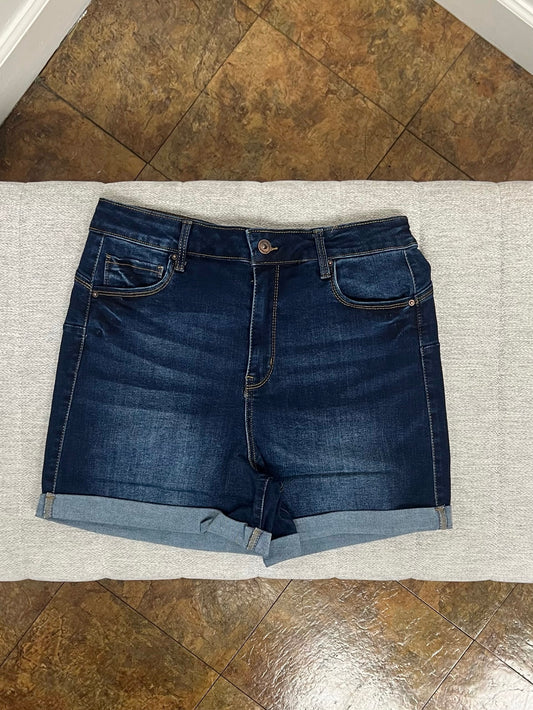 High Rise Denim Shorts