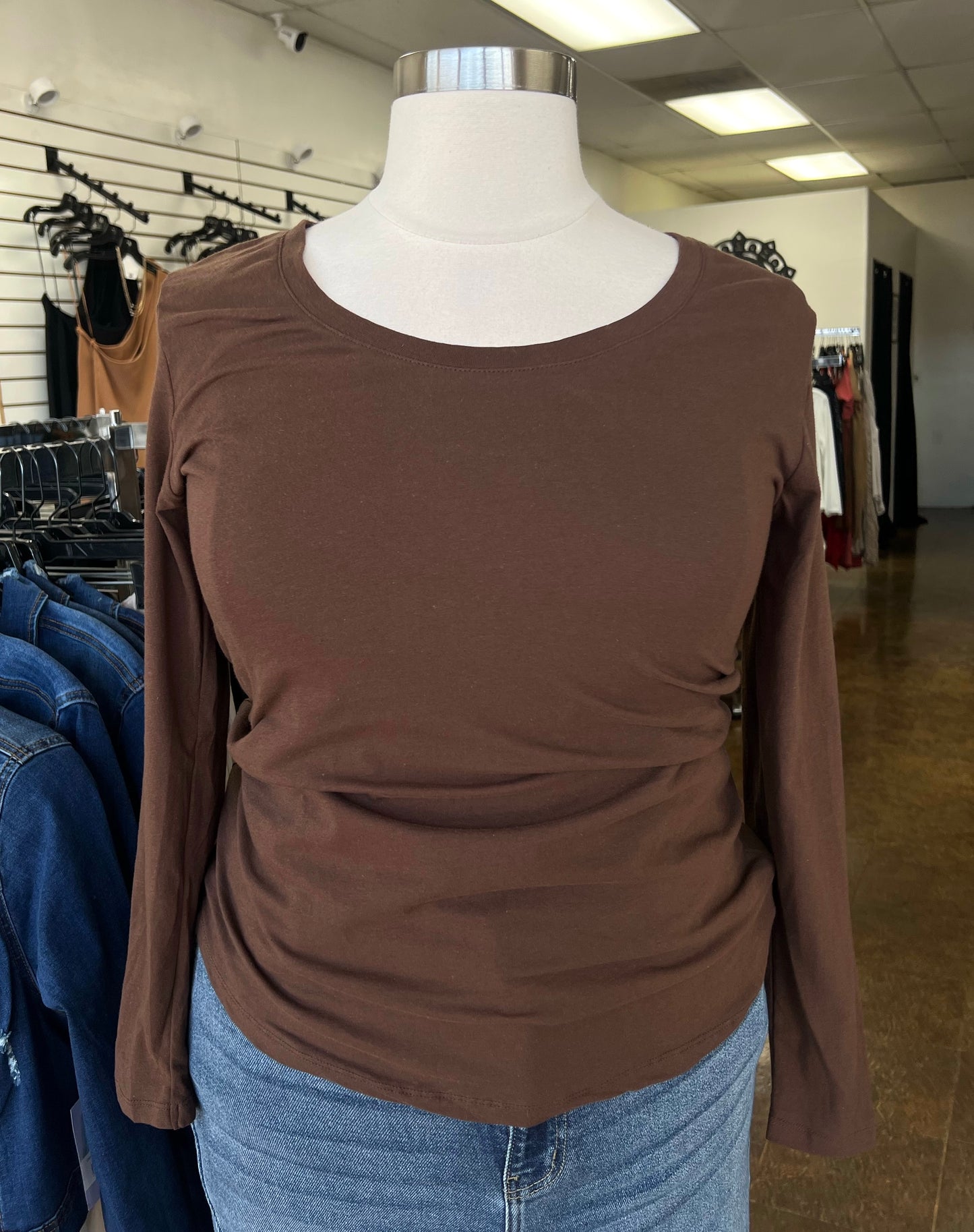 Scoop Neck Long Sleeve