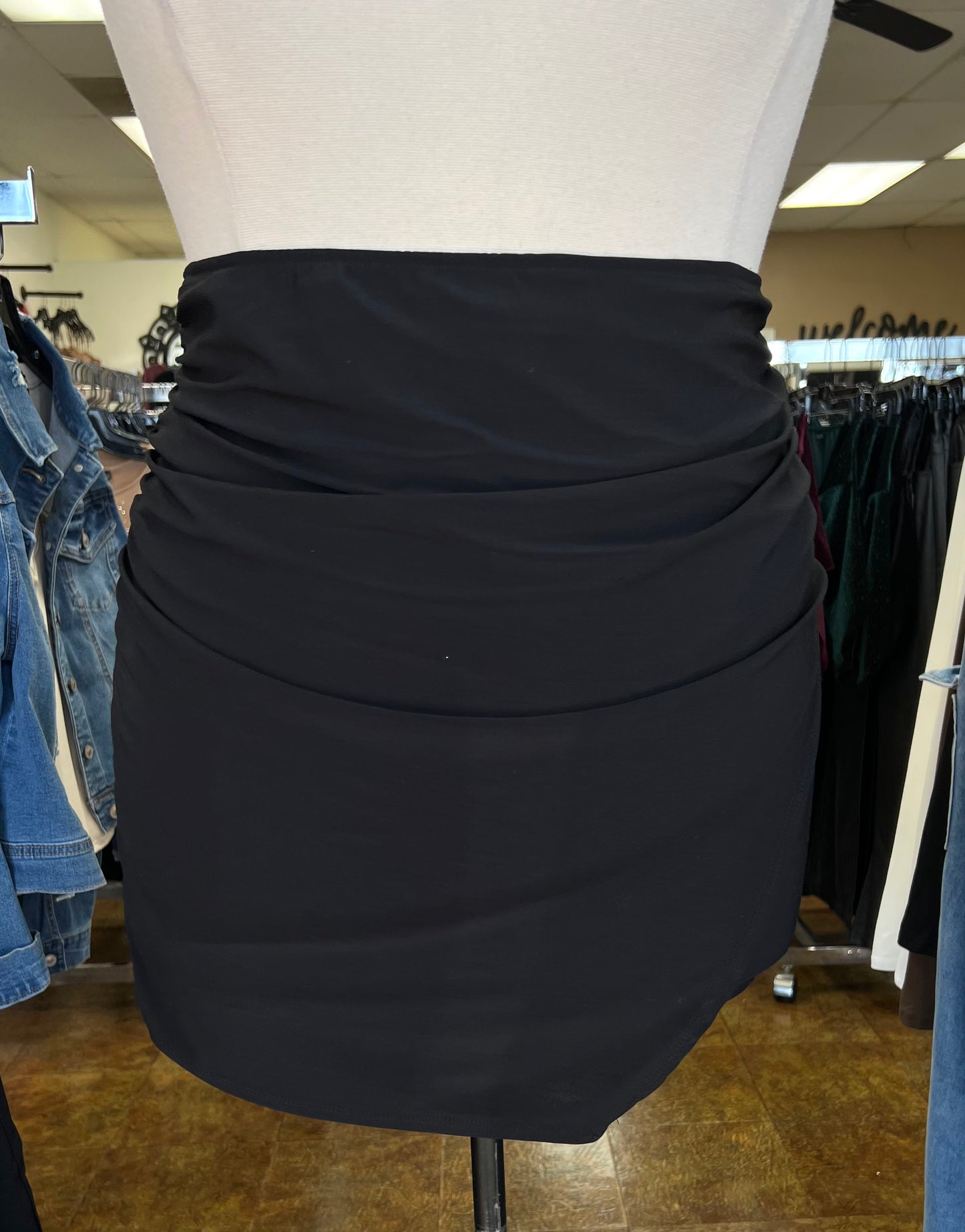 Overlap Ruched Skirt