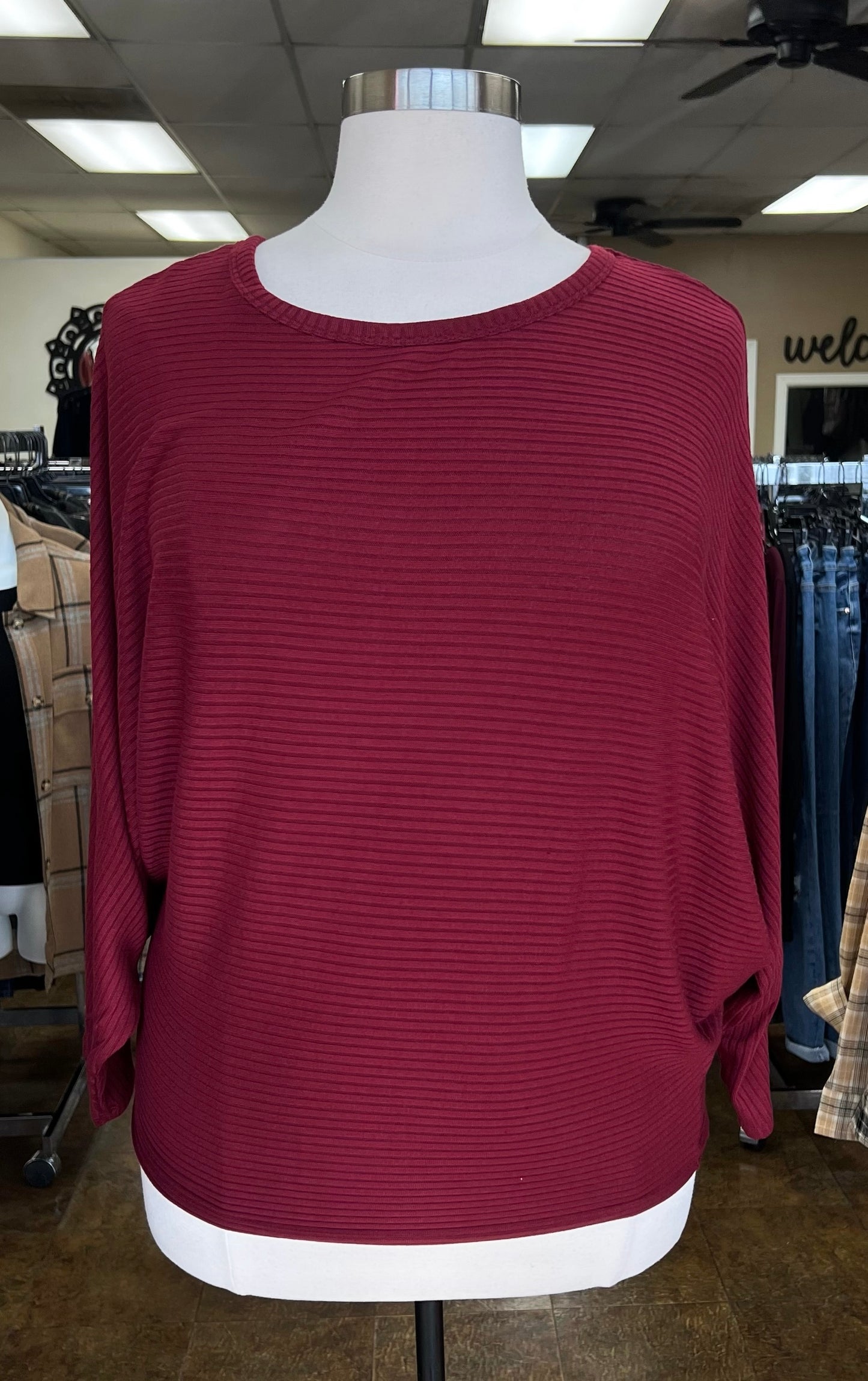 Dolman Ribbed Top