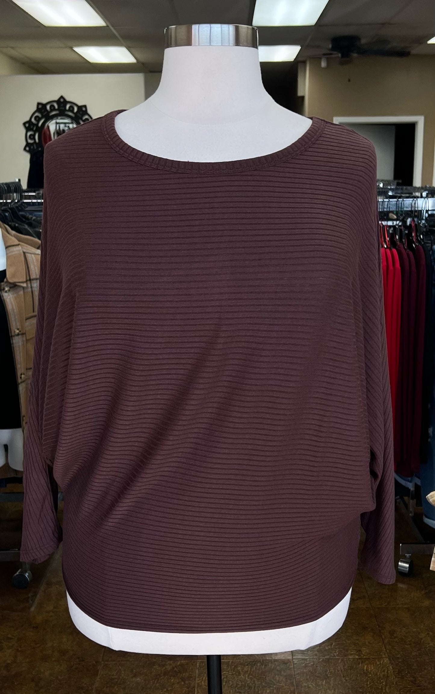 Dolman Ribbed Top