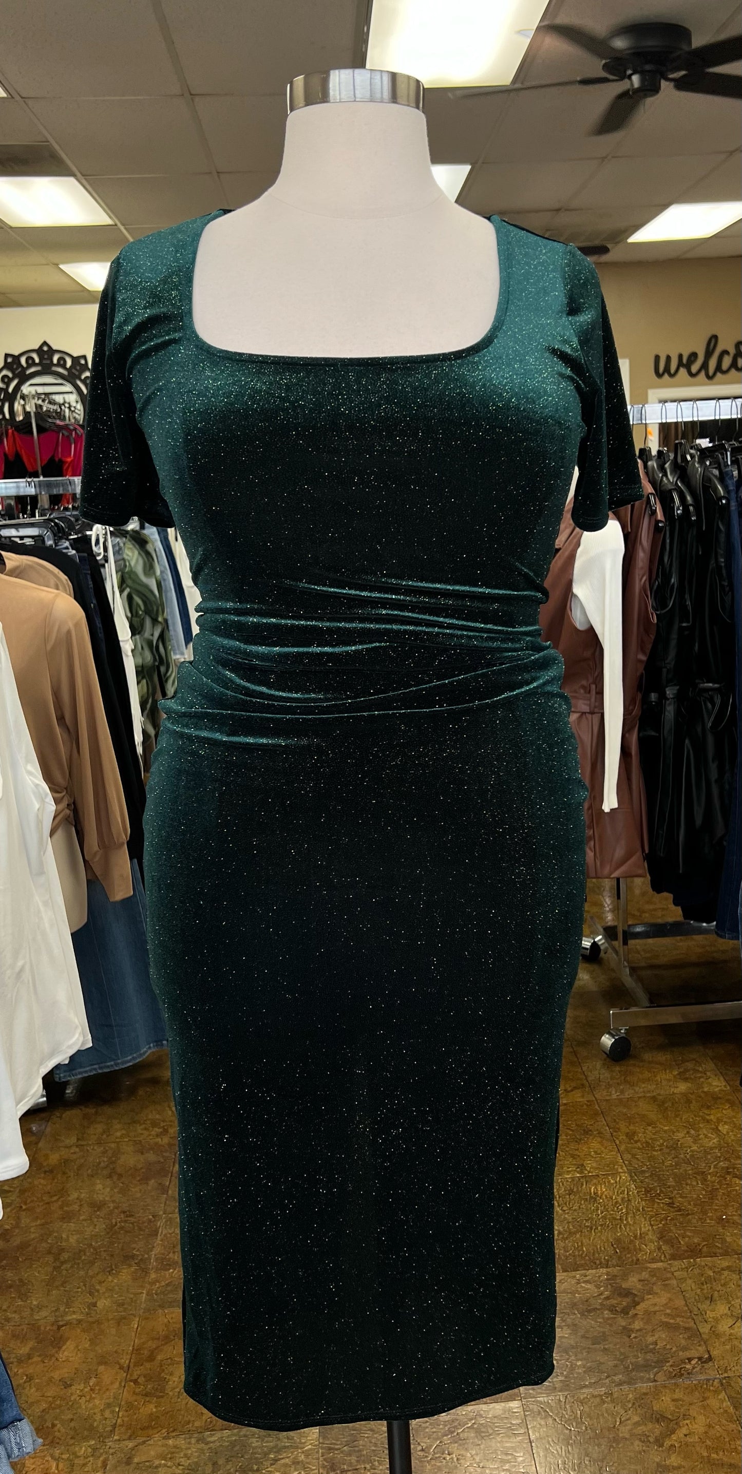 Velour Glitter Dress