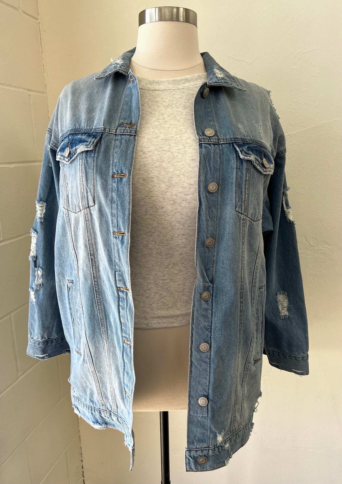 Distressed Denim Jacket