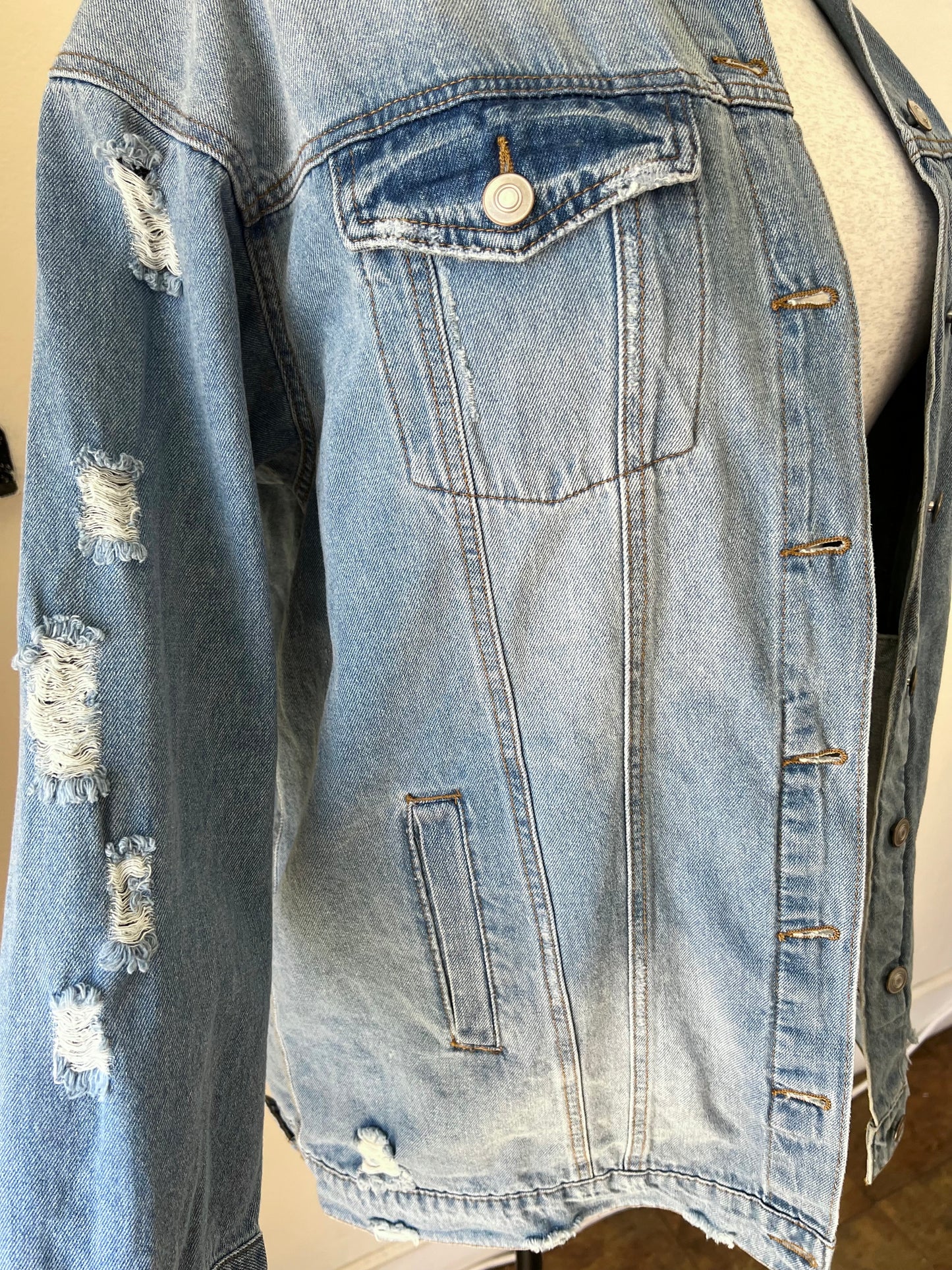 Distressed Denim Jacket